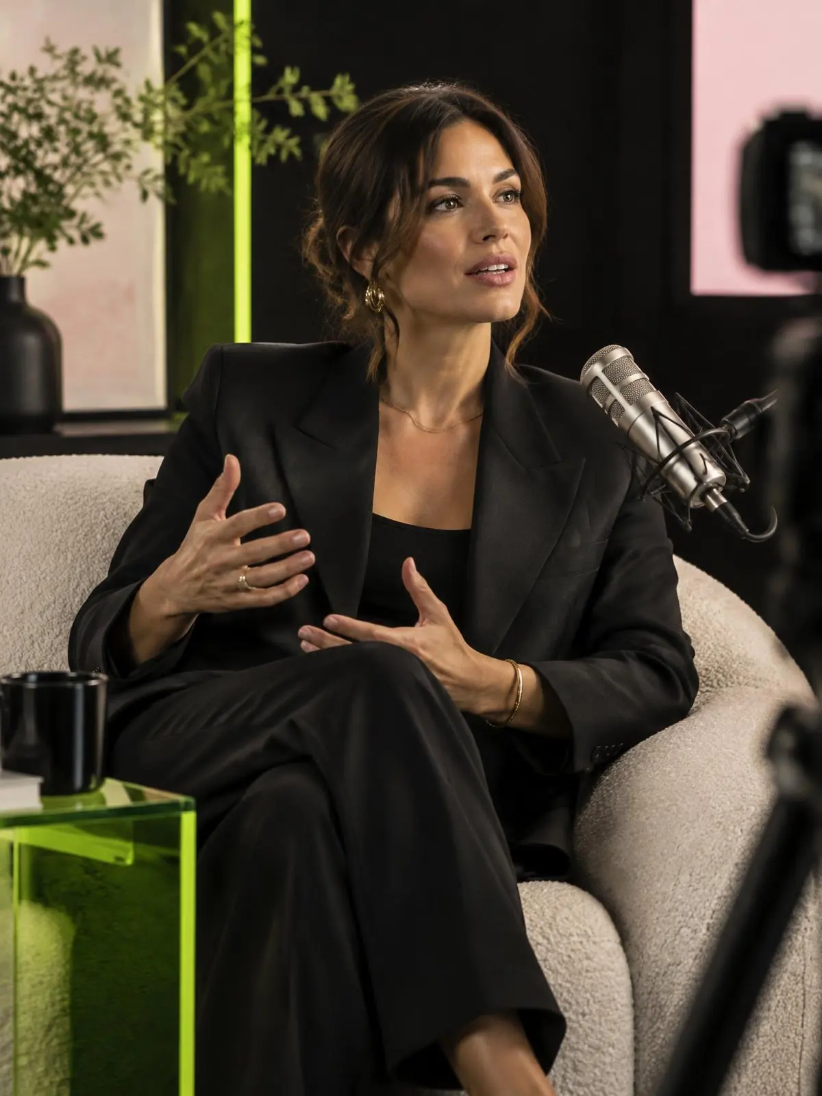 Industry leader speaking in a contemporary editorial media studio
